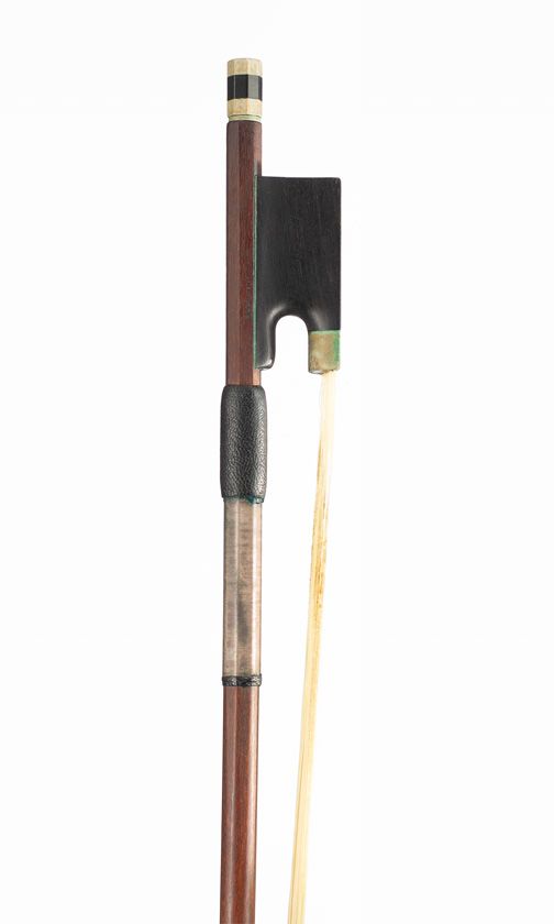 A nickel-mounted violin bow, Workshop of Finkel, Switzerland, circa 1980