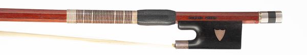 A silver-mounted violin bow by Howard Green, Fife, circa 2000