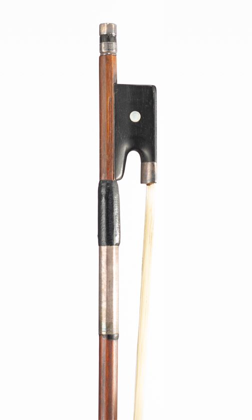 A silver-mounted violin bow by Otto Hoyer, Markneukirchen, circa 1940
