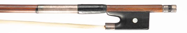 A silver-mounted violin bow by Otto Hoyer, Markneukirchen, circa 1940