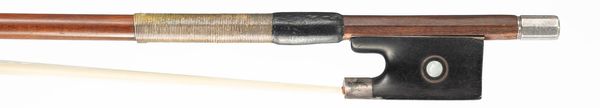 A silver-mounted violin bow, probably England, circa 1950
