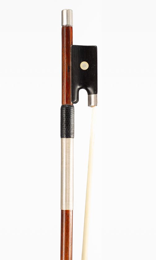 A silver-mounted violin bow, Workshop of W. E. Hill & Sons, London, 1941