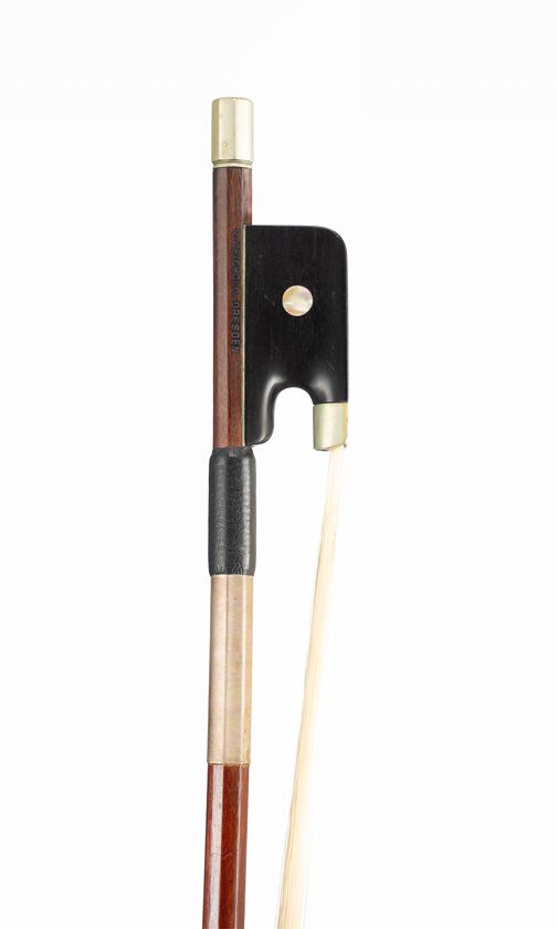 A nickel-mounted cello bow, Germany, circa 1940