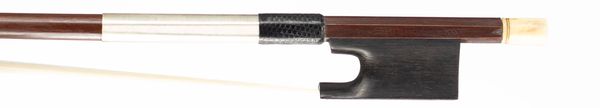A bone-mounted brazilwood viola bow, School of Pierre Simon, Paris, circa 1860