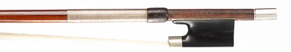 A nickel-mounted violin bow, possibly by Charles Nicolas Bazin, Mirecourt, circa 1900