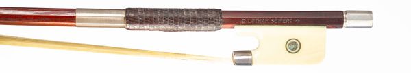 A silver and ivory-mounted viola bow, Workshop of Lothar Seifert, Germany, circa 1965