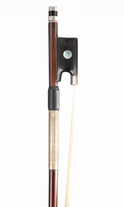 A silver-mounted violin bow, probably by Charles Nicolas Bazin, Paris, circa 1900