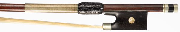A nickel-mounted violin bow by Louis Bazin, Paris, circa 1940
