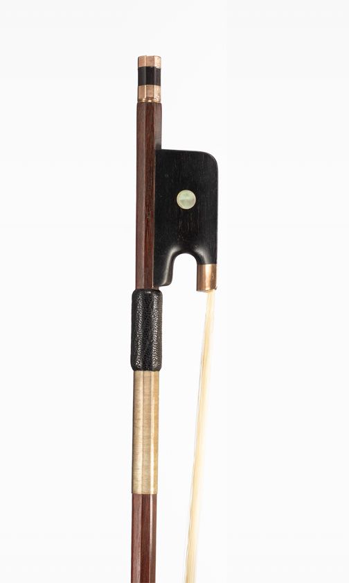 A gold-mounted cello bow by Albin Hums, Germany, circa 1935