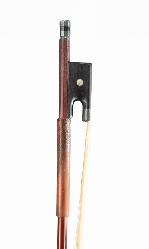 A seven-eighths sized silver-mounted violin bow, Workshop of Jérôme Thibouville-Lamy, Mirecourt, circa 1890