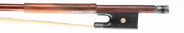 A seven-eighths sized silver-mounted violin bow, Workshop of Jérôme Thibouville-Lamy, Mirecourt, circa 1890