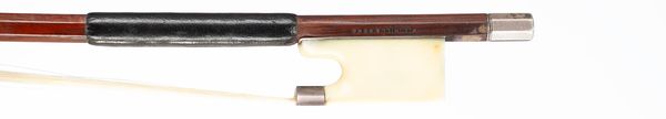A silver and ivory-mounted cello bow by W. E. Hill & Sons, London, circa 1920