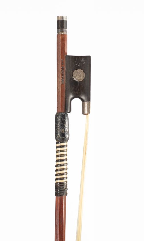 A silver-mounted violin bow by A. R. Bultitude, England, circa 1960