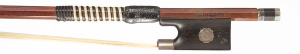 A silver-mounted violin bow by A. R. Bultitude, England, circa 1960