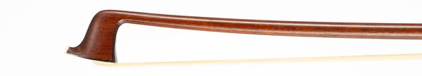 A silver-mounted violin bow, unbranded
