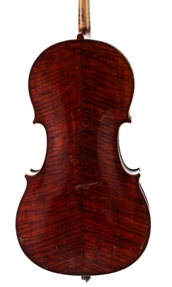 A half-sized cello, Workshop of Jérôme Thibouville-Lamy, Mirecourt, circa 1900 - back