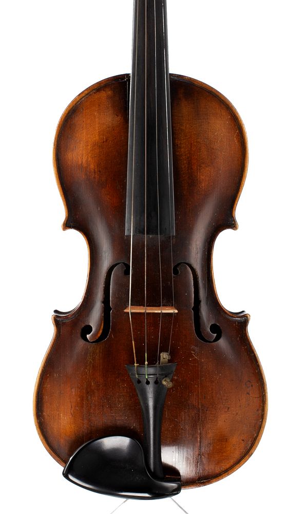 A violin, labelled Jacobus Steiner