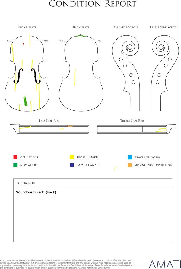 A violin, Germany, 18th Century - condition report