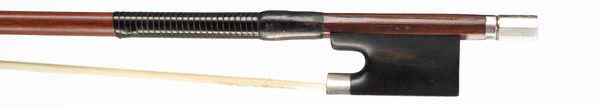 A silver-mounted violin bow, by W. E. Hill & Sons, London