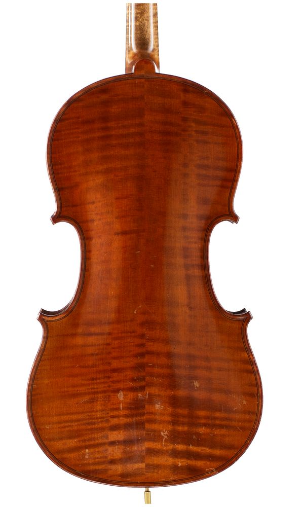 A violin, made for Hawkes & Son, France, circa 1910 - back