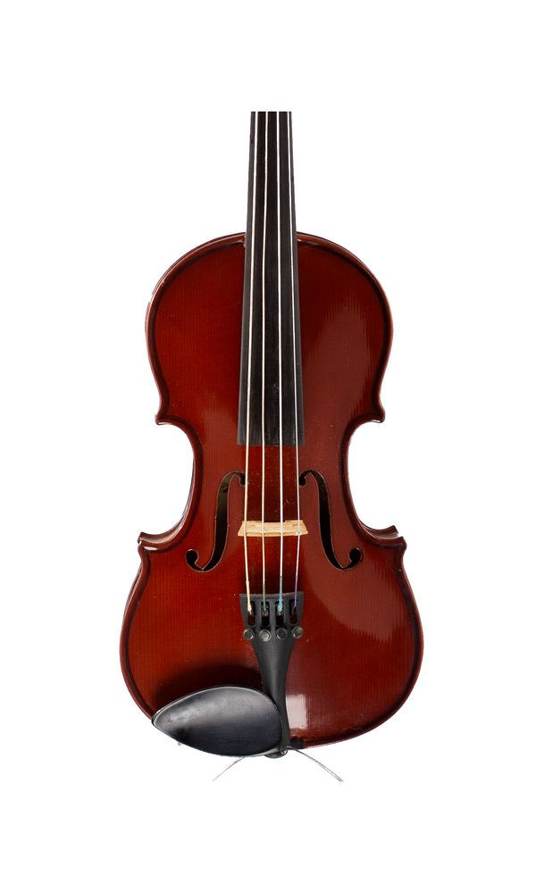 A small violin, labelled Stentor