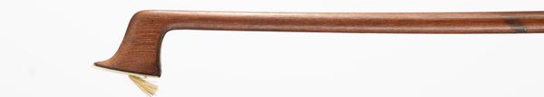 A nickel-mounted violin bow, branded Eclipse [to frog]