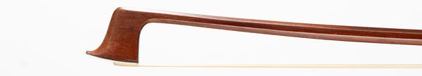 A nickel-mounted violin bow, unbranded