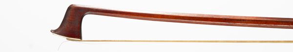 A nickel-mounted violin bow, unbranded