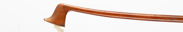 A nickel-mounted violin bow, unbranded