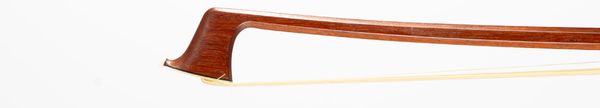 A silver-mounted violin bow, branded Ernst