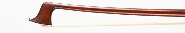 A silver-mounted violin bow, unbranded