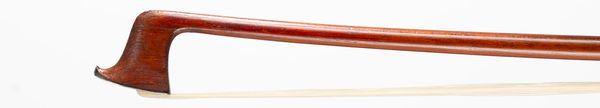 A silver mounted-violin bow, branded N. Lambert