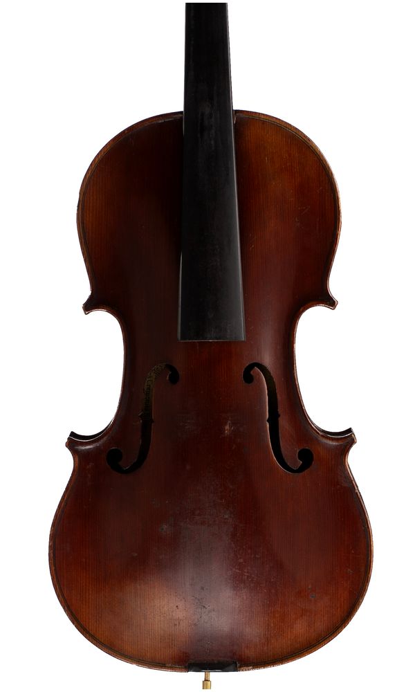 A violin, labelled Copie de Nicolaus Amatius Cremoniea Hieronimi