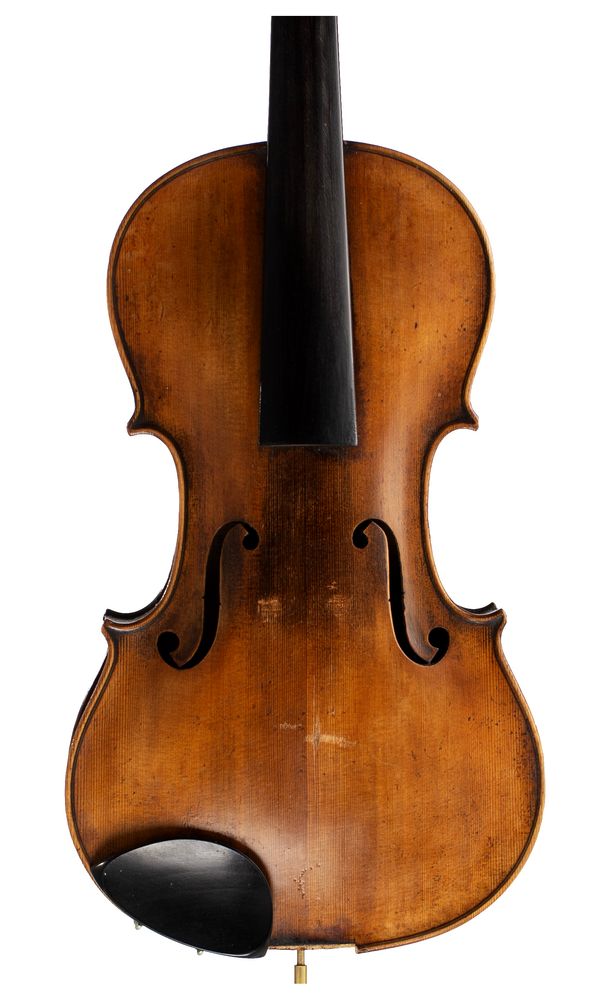 A violin, labelled Jacobus Stainer...