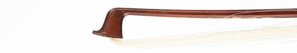 A silver-mounted violin bow, unbranded