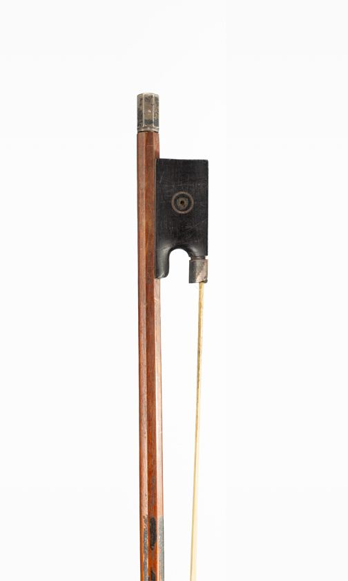 A silver-mounted violin bow, branded Sarasate Virtuose