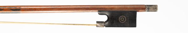 A silver-mounted violin bow, branded Sarasate Virtuose