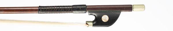 A nickel-mounted violin bow, unbranded