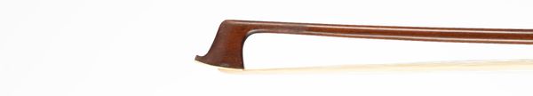 A nickel-mounted violin bow, unbranded
