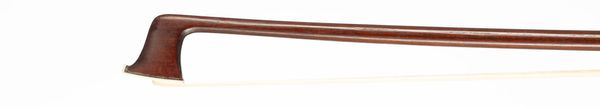 A nickel-mounted violin bow, unbranded