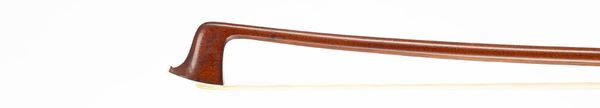 A nickel-mounted violin bow, unbranded