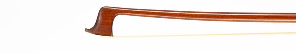A nickel-mounted violin bow, unbranded
