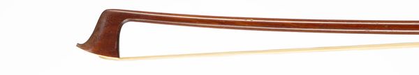 A nickel-mounted violin bow, unbranded