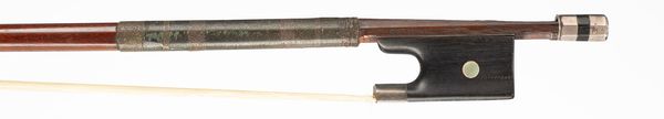 A silver-mounted violin bow, branded Vuillaume A Paris