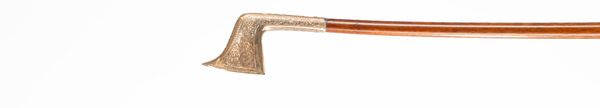 A gold-mounted violin bow, branded Dodd