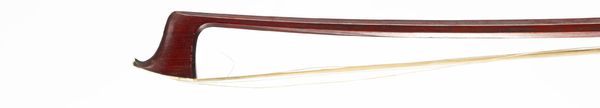 A nickel-mounted violin bow, unbranded