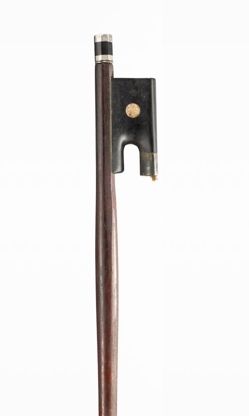 A silver-mounted viola bow, unbranded