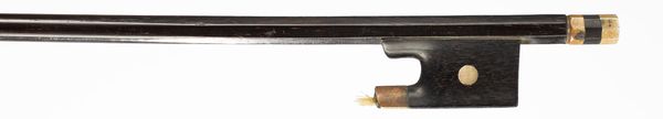 A nickel-mounted viola bow, unbranded