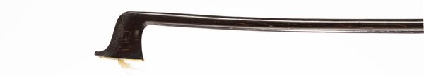 A nickel-mounted viola bow, unbranded