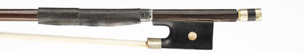 A nickel-mounted violin bow, unbranded